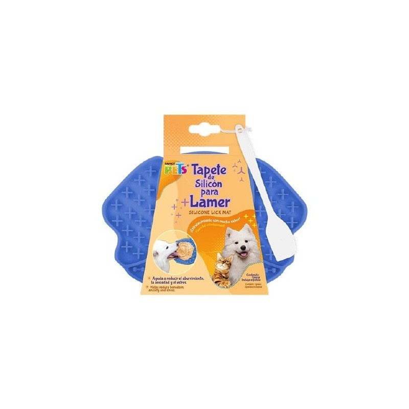TAPETE P/LAMER CON ESPATULA MODELO PERRO