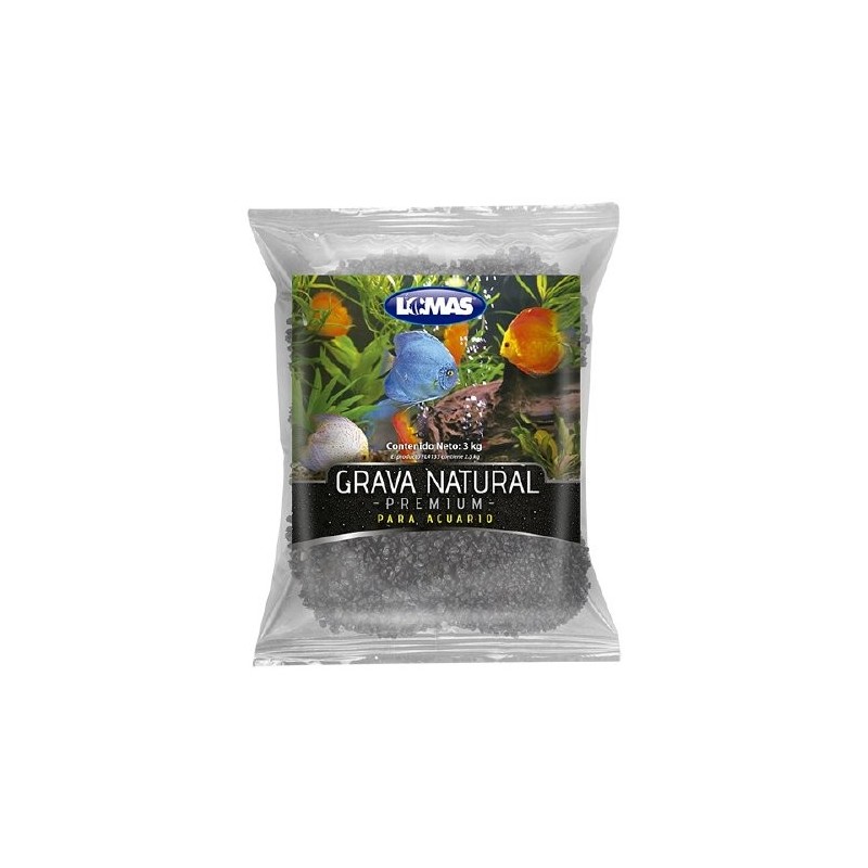 GRAVA P/ACUARIO-MARMOL NEGRO OBSIDIANA 3KGS