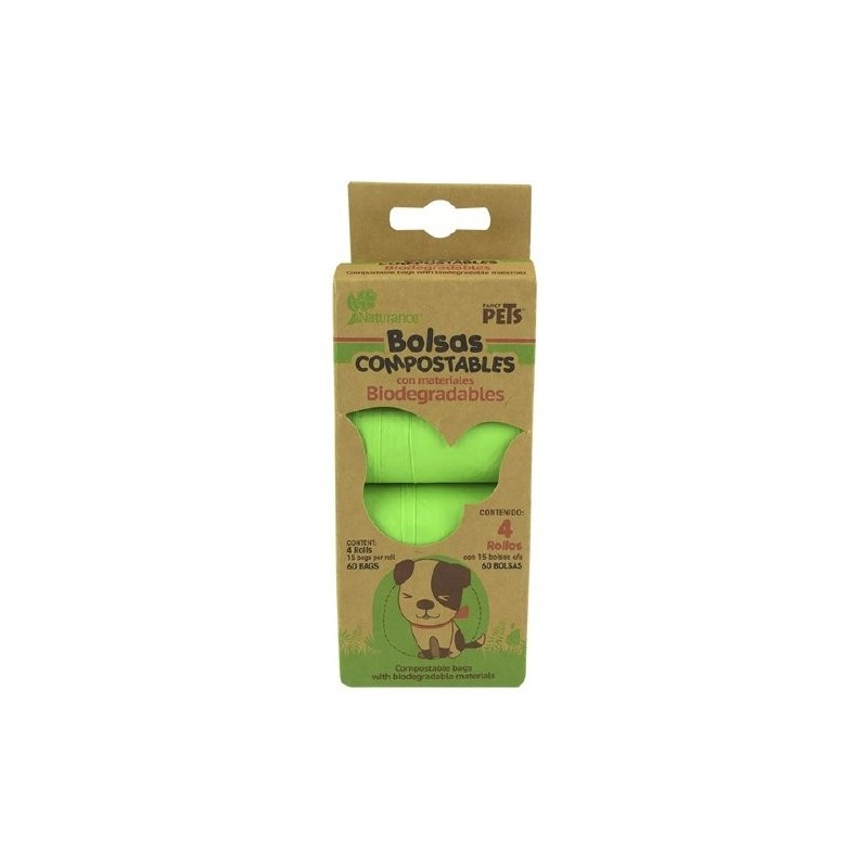BOLSAS SANITARIAS BIDEGRADABLES 4 ROLLOS C/60 BOLSAS