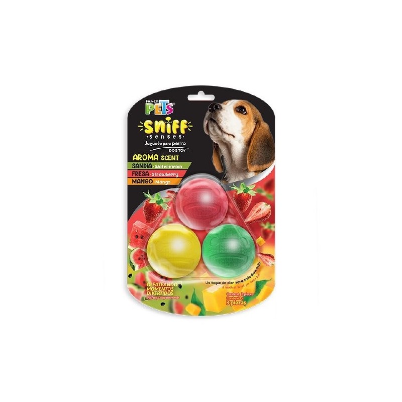 JUGUETE SET DE PELOTAS C/AROMA SNIFF 3PZAS