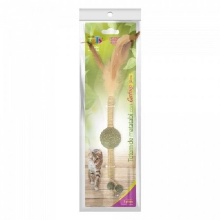 JUGUETE TOTEM DE MATATABI Y CATNIP CON PLUMAS
