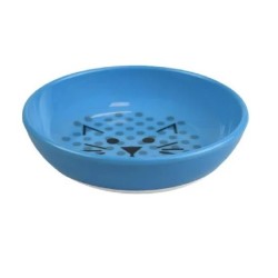 PLATO P/GATO ANTIDERRAPANTE AZUL