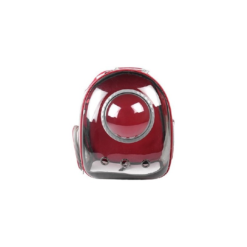 MOCHILA BURBUJA P/MASCOTAS ROJA