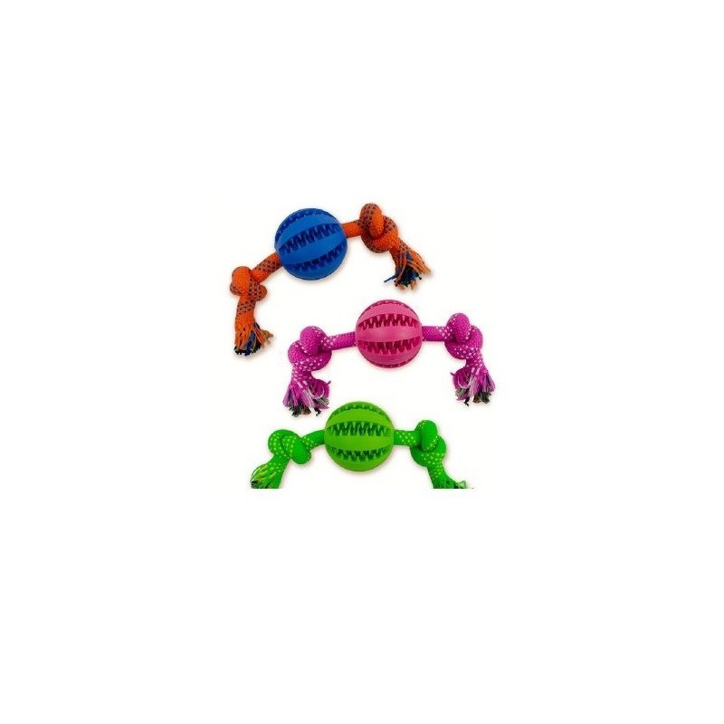 ROCKY CHUMS PELOTA MASAJE C/CUERDA CAUCHO