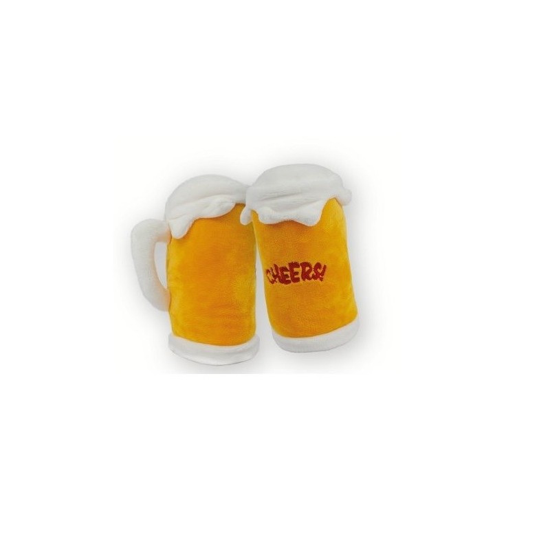 FLUFFY CHUMS PELUCHE TARRO CERVEZA 14CMS