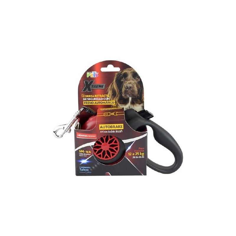 CORREA RETRACTIL MED C/AUTOBRAKE XTREME (5M/12-25KGS)
