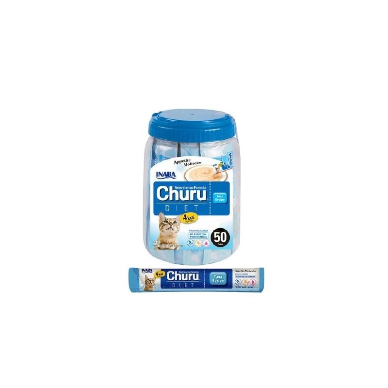 CHURU BOTE C/50PZAS ATUN DIETA P/GATO 14GRS