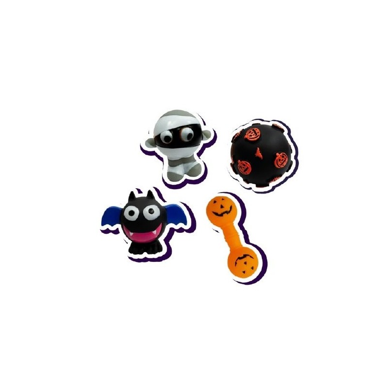 TINNY CHUMS SET 4PZ. VINIL C/SONIDO HALLOWEEN 1