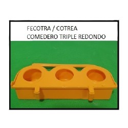 COMEDERO TRIPLE REDONDO OPACO