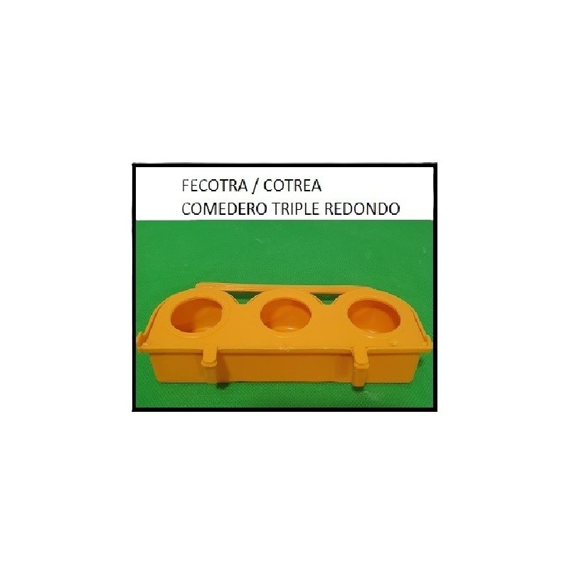 COMEDERO TRIPLE REDONDO OPACO