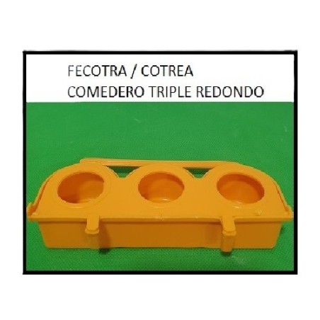 COMEDERO TRIPLE REDONDO OPACO