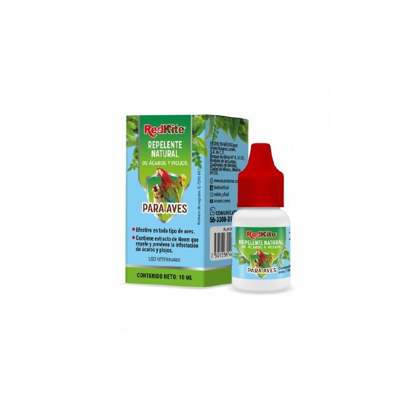 REPELENTE NATURAL DE ACAROS Y PIOJOS P/AVES 10ML