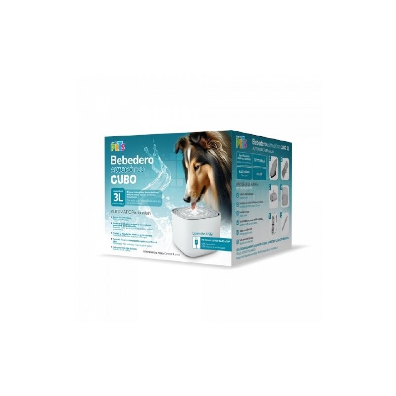 BEBEDERO FUENTE DE AGUA BLANCO 3L
