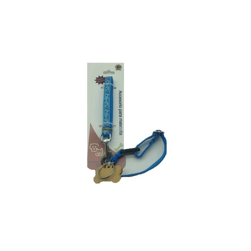 JUEGO CORREA Y COLLAR MINI DECORADO CON PLAQUITA
