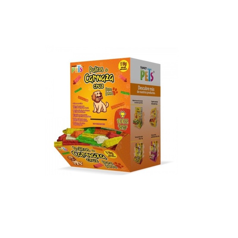 CAJA DE PALITOS DE CARNAZA CRUZ 1KG