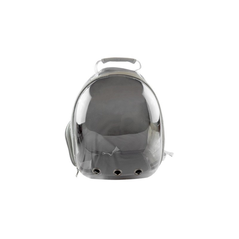 MOCHILA TRANSPARENTE P/MASCOTAS GRIS