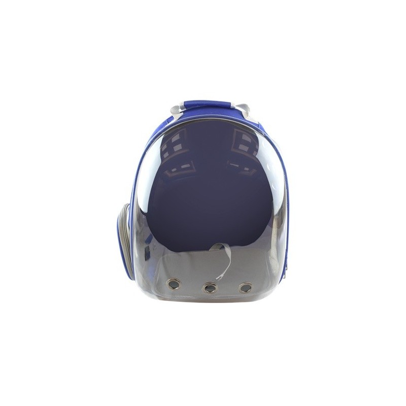 MOCHILA TRANSPARENTE P/MASCOTAS AZUL