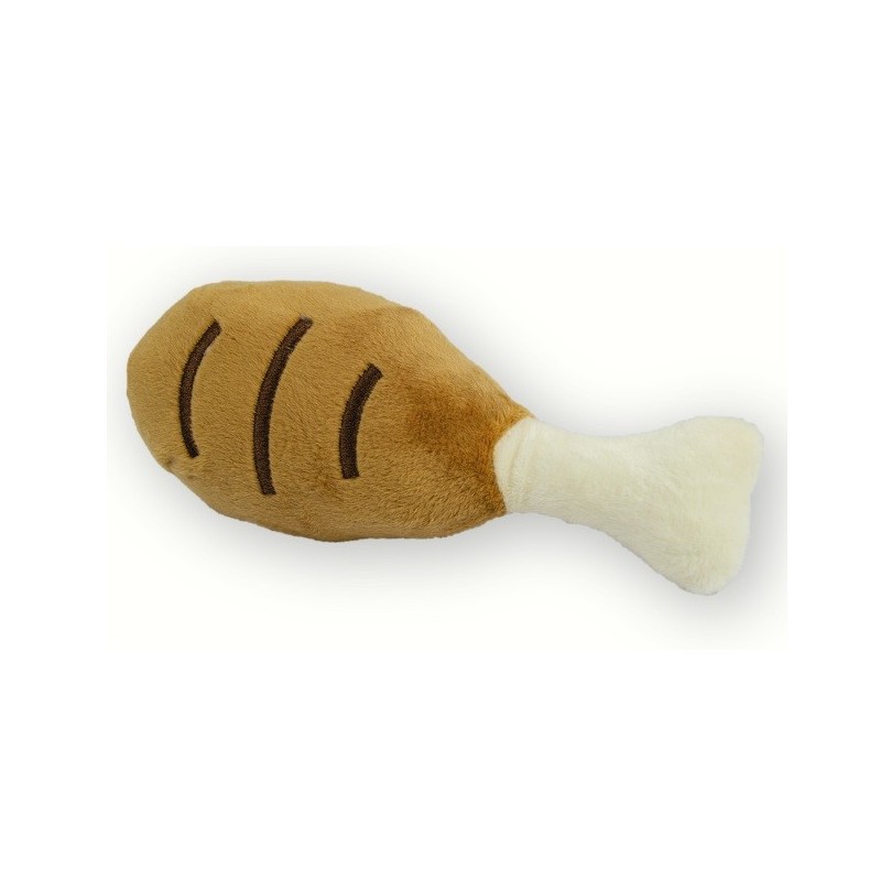 FLUFFY CHUMS JUGUETE DE PELUCHE CON SONIDO PIERNA DE POLLO 17.5CM.