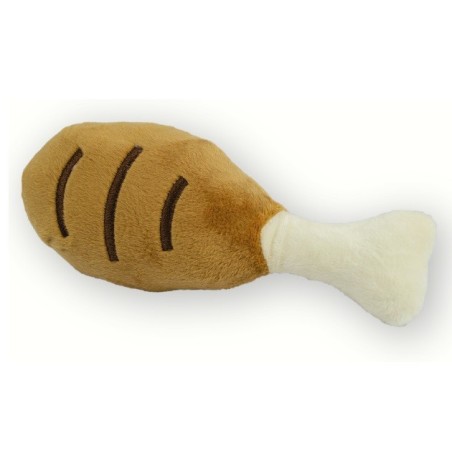 FLUFFY CHUMS JUGUETE DE PELUCHE CON SONIDO PIERNA DE POLLO 17.5CM.