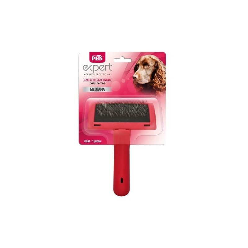 CARDA P/MASCOTAS ROJA MEDIANA EXPERT