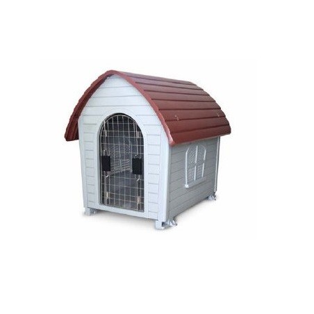 CASA P/MASCOTA DE TEJA ROJA CON PUERTA CH.