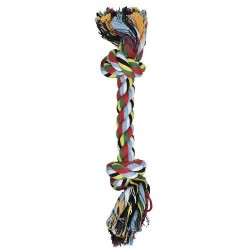 HUESO DE HILO MULTICOLOR 35CM. JUGUETE P/MASCOTA