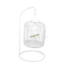 JAULA P/AVE PIOLIN DECORATIVA C/PEDESTAL (18.5X35.5CM)