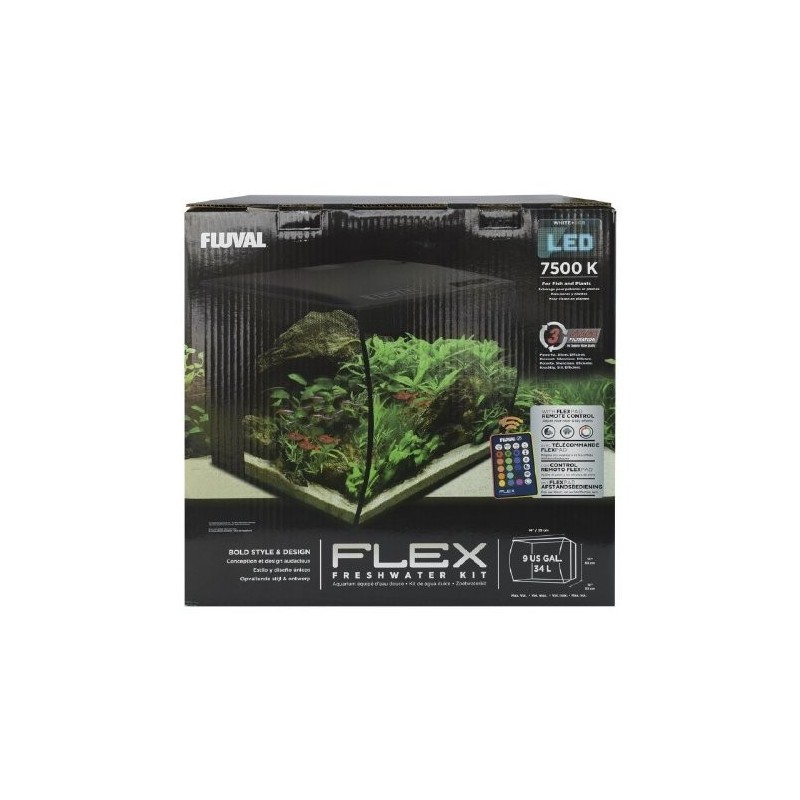 ACUARIO FLUVAL FLEX 34 LTS. NEGRO