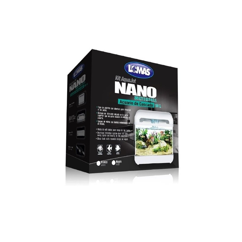 ACUARIO NANO CASCADA 15 LTS. BLANCO