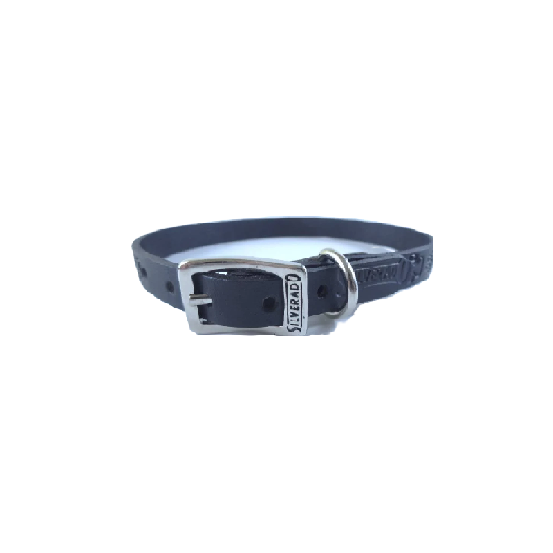 COLLAR PIEL GRABADO 1CM T10 NEGRO