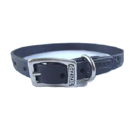 COLLAR PIEL GRABADO 1CM T10 NEGRO