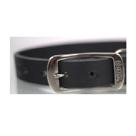 COLLAR PIEL GRABADO 3CM T18 NEGRO