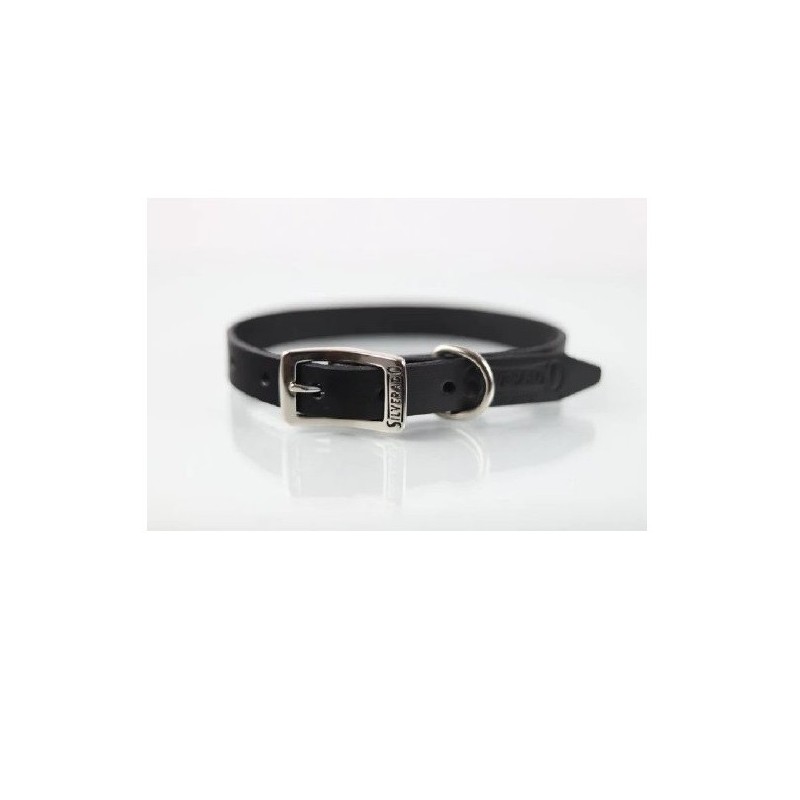COLLAR PIEL LISO 2CM T18 NEGRO