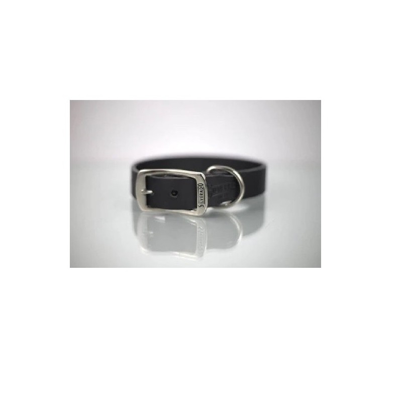 COLLAR PIEL LISO 3CM T20 NEGRO