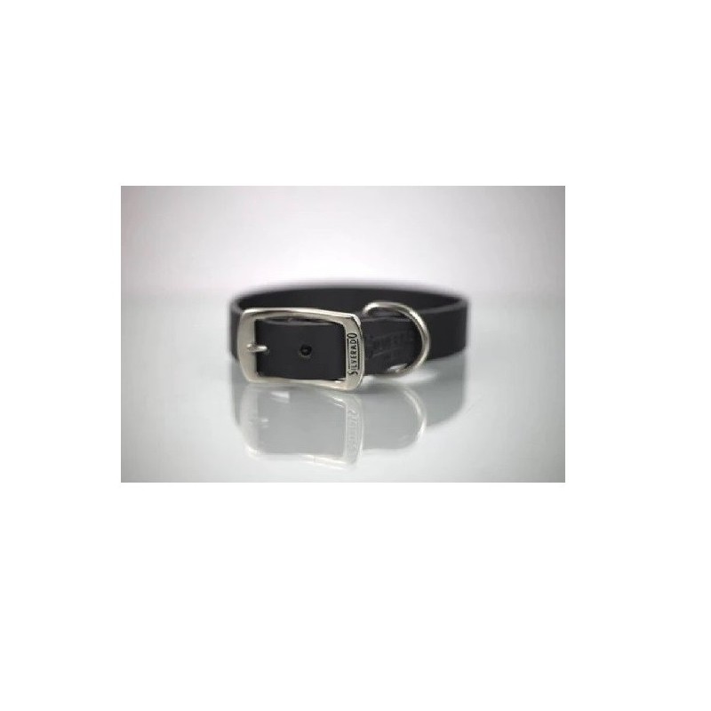 COLLAR PIEL LISO 3CM T22 NEGRO