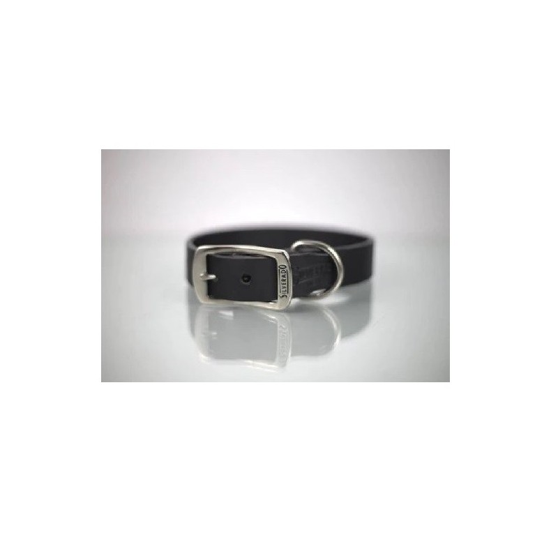 COLLAR PIEL LISO 3CM T24 NEGRO
