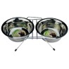 COMEDERO DOBLE C/2 PLATOS A.I.16OZ