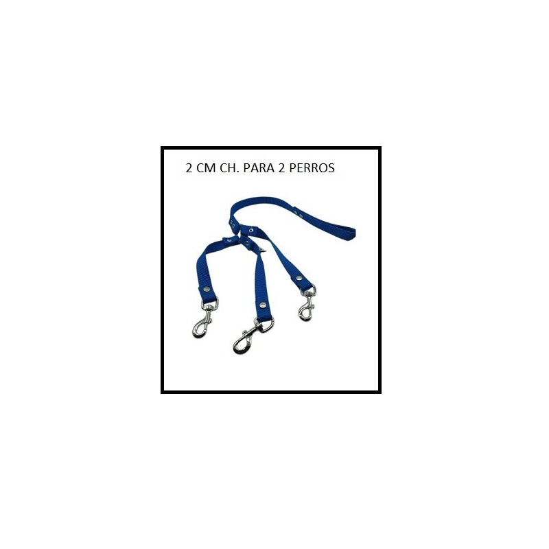 CORREA NYLON 2 CM CHICA PARA 3 PERROS