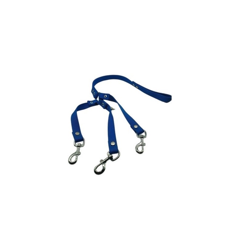CORREA NYLON 2.5 CM GRANDE PARA 3 PERROS