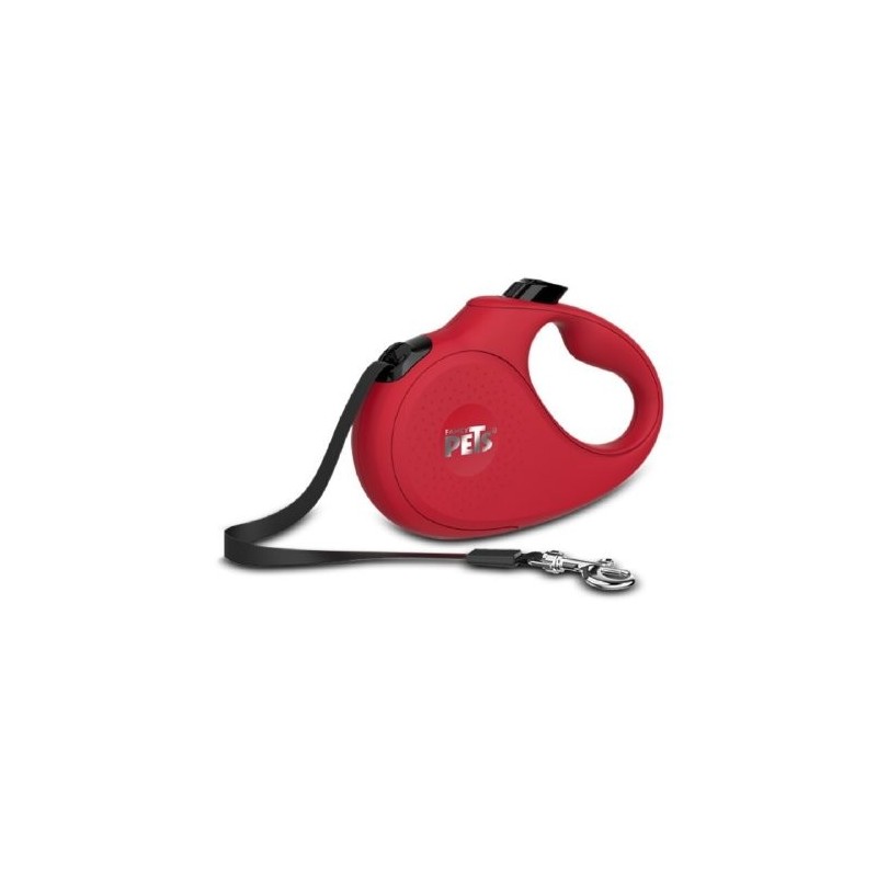 CORREA RETRACTIL 5 MTS GDE ROJA