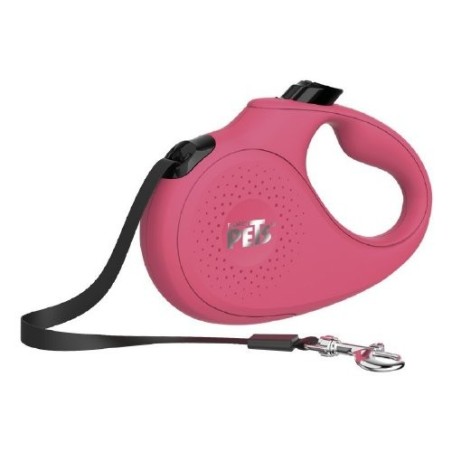 CORREA RETRACTIL 5 MTS GDE ROSA