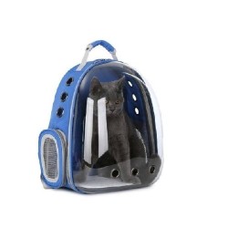 MOCHILA TRANSP SIN BURBUJA TRANSPARENTE AZUL MARINO