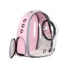 MOCHILA TRANSP CON BURBUJA TRANSPARENTE ROSA