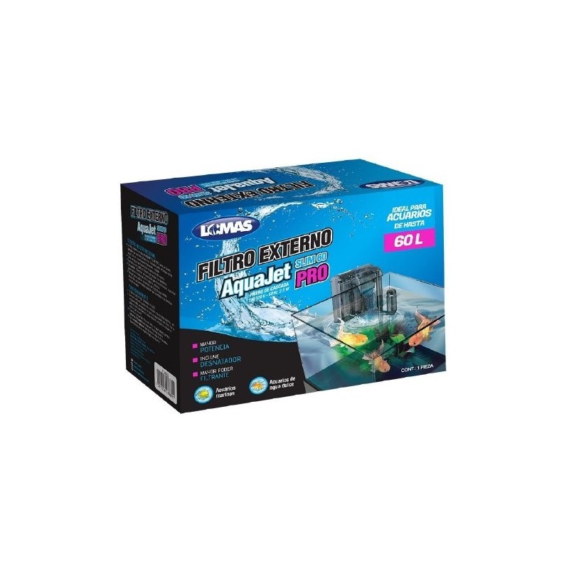 FILTRO CASCADA AQUAJET SLIM PRO 60L.