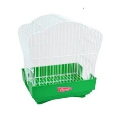 JAULA SERRANO BLANCO (BANDEJA COLOR VERDE)
